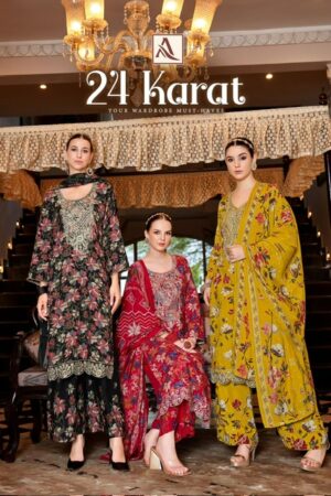 ALOK SUITS 24 KARAT Rehmat Boutique  ALOK SUITS 24 KARAT PURE VISCOSE SUITS CATALOG 17.jpg