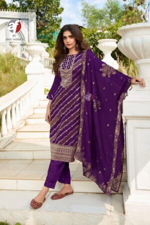 ANJU FABRICS ZARI Rehmat Boutique  ANJU FABRICS ZARI PURE DOLA SILK READYMADE KURTI 3.jpg