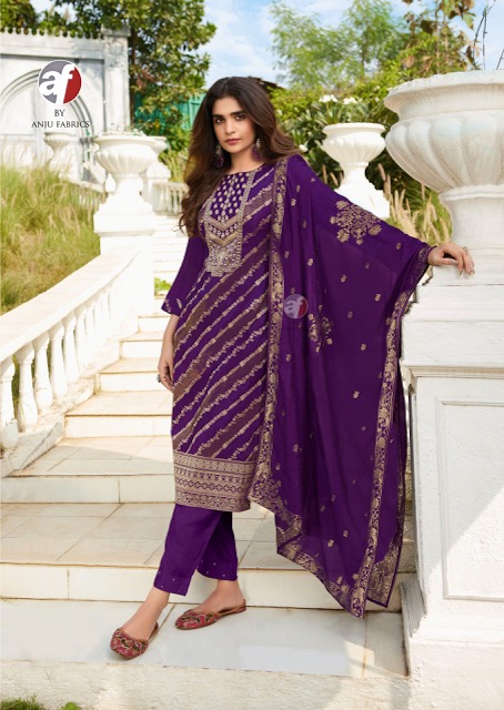 ANJU FABRICS ZARI Rehmat Boutique  ANJU FABRICS ZARI PURE DOLA SILK READYMADE KURTI 3.jpg