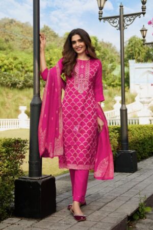 ANJU FABRICS ZARI Rehmat Boutique  ANJU FABRICS ZARI PURE DOLA SILK READYMADE KURTI 6.jpg