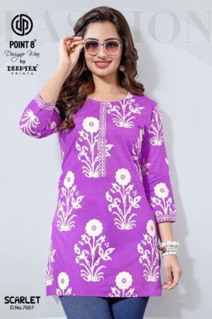 DEEPTEX SCARLET VOL 7 Rehmat Boutique  DEEPTEX SCARLET VOL 7 COTTON SHORT KURTI 10.jpg