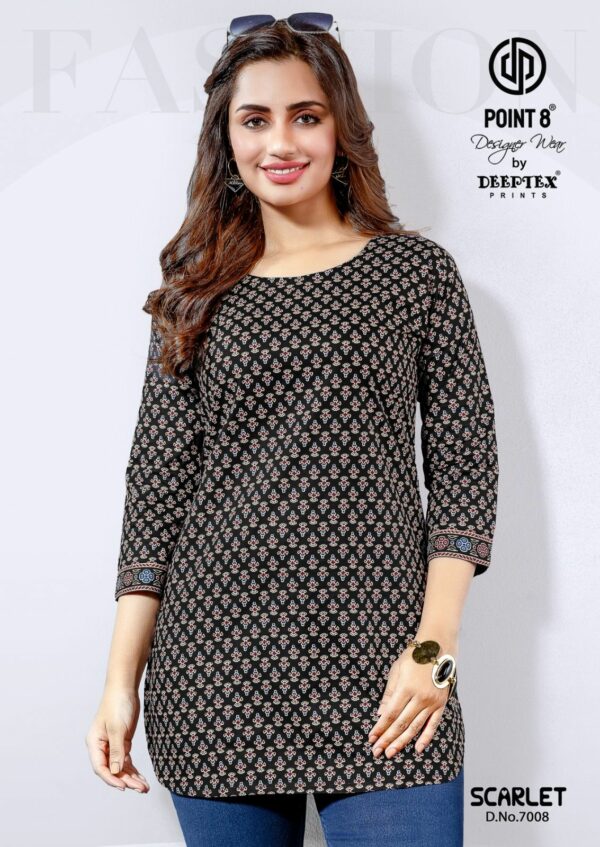 DEEPTEX SCARLET VOL 7 Rehmat Boutique  DEEPTEX SCARLET VOL 7 COTTON SHORT KURTI 3.jpg