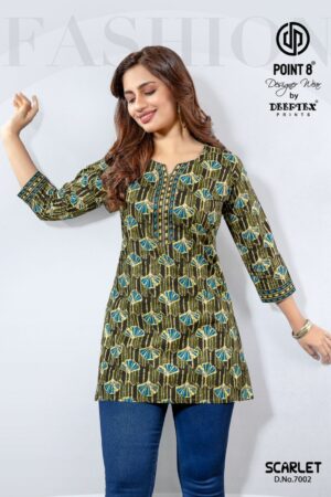 DEEPTEX SCARLET VOL 7 Rehmat Boutique  DEEPTEX SCARLET VOL 7 COTTON SHORT KURTI 4.jpg