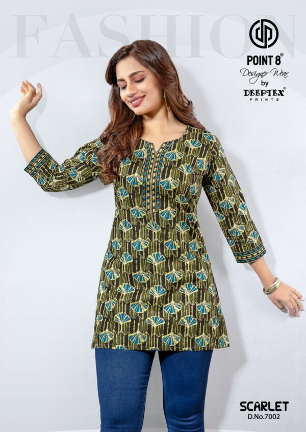 DEEPTEX SCARLET VOL 7 Rehmat Boutique  DEEPTEX SCARLET VOL 7 COTTON SHORT KURTI 4.jpg