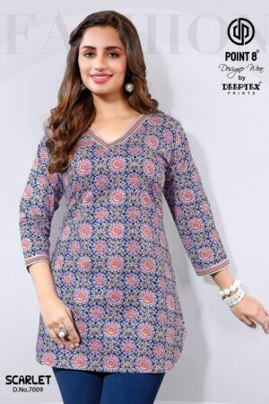 DEEPTEX SCARLET VOL 7 Rehmat Boutique  DEEPTEX SCARLET VOL 7 COTTON SHORT KURTI 5.jpg