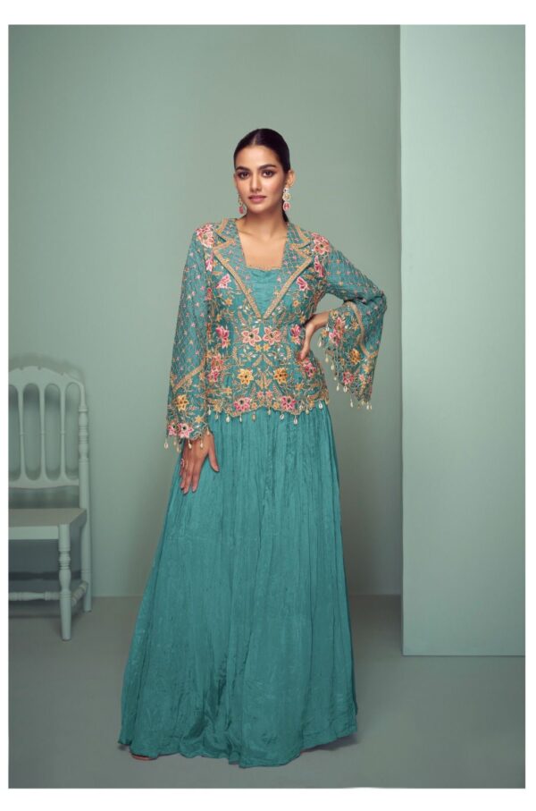 GULKAYRA DESIGNER CROWN GOLD Rehmat Boutique  GULKAYRA DESIGNER CROWN GOLD REAL CHINON SUITS 2.jpg
