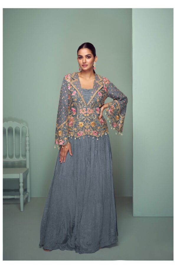 GULKAYRA DESIGNER CROWN GOLD Rehmat Boutique  GULKAYRA DESIGNER CROWN GOLD REAL CHINON SUITS 9.jpg
