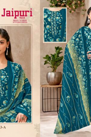 KALA JAIPURI VOL 8 Rehmat Boutique  KALA JAIPURI VOL 8 READYMADE KURTI PANT WITH DUPATTA 10.jpg