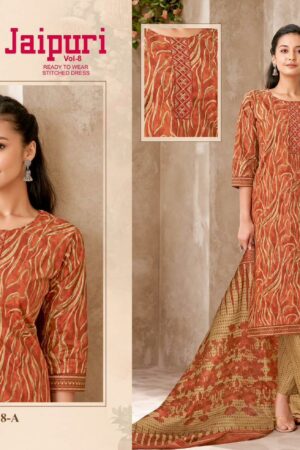 KALA JAIPURI VOL 8 Rehmat Boutique  KALA JAIPURI VOL 8 READYMADE KURTI PANT WITH DUPATTA 5.jpg