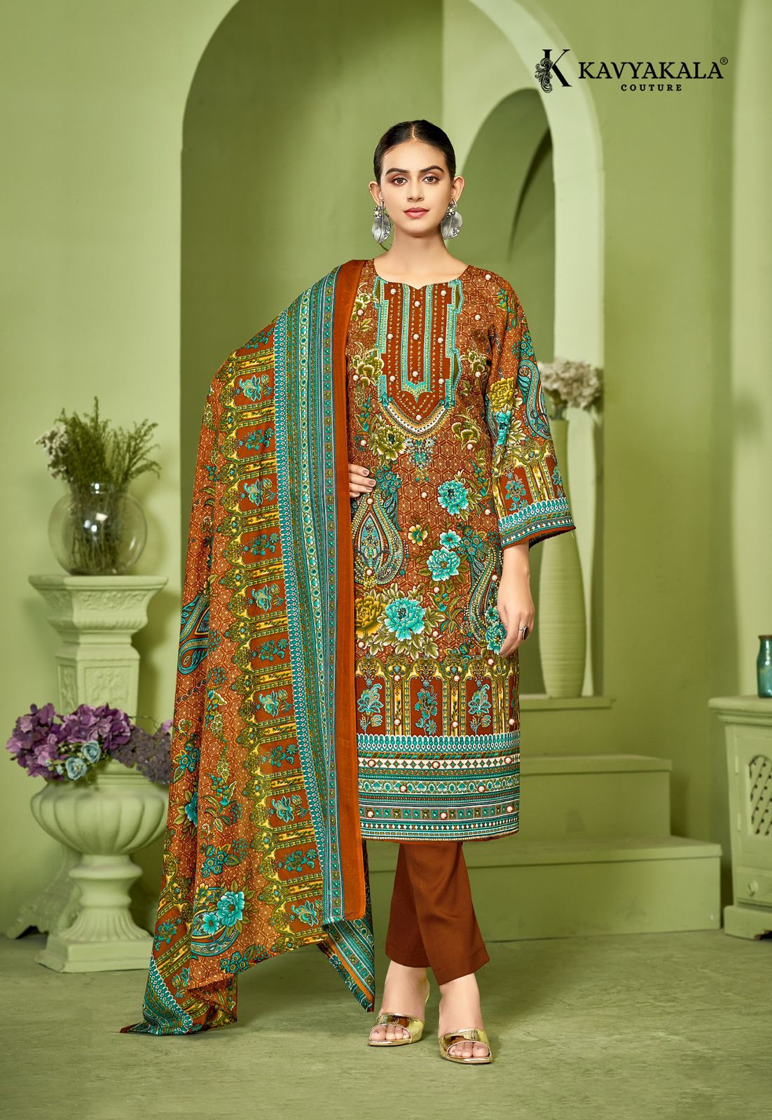 KAVYAKALA COUTURE GULZAAR VOL 4 Rehmat Boutique  KAVYAKALA COUTURE GULZAAR VOL 4 SOFT COTTON SUITS 5.jpg