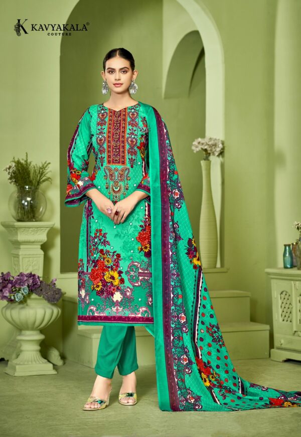 KAVYAKALA COUTURE GULZAAR VOL 4 Rehmat Boutique  KAVYAKALA COUTURE GULZAAR VOL 4 SOFT COTTON SUITS 7.jpg