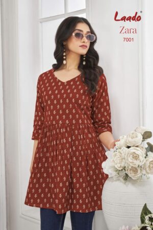 LAADO ZARA VOL 7 Rehmat Boutique LAADO ZARA VOL 7 COTTON PRINTED SHORT KURTI 13 1.jpg