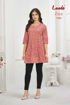 LAADO ZARA VOL 7 Rehmat Boutique LAADO ZARA VOL 7 COTTON PRINTED SHORT KURTI 3.jpg