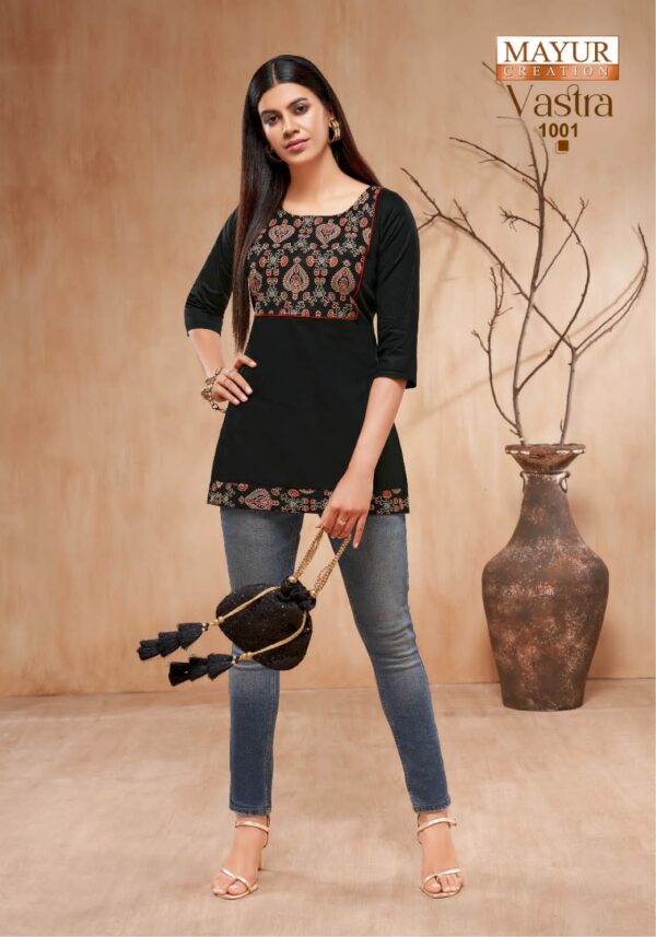 MAYUR CREATION VASTRA VOL 1 Rehmat Boutique  MAYUR CREATION VASTRA VOL 1 READYMADE SHORT TOPS 2.jpg