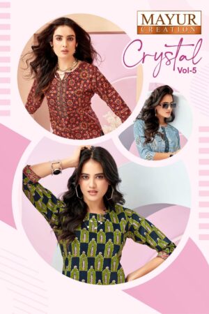 MAYUR CRYSTAL VOL 5 Rehmat Boutique  MAYUR CRYSTAL VOL 5 SHORT TOPS WHOLESALER 7.jpg