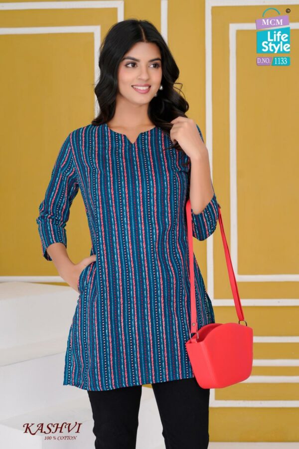 MCM LIFESTYLE KASHVI Rehmat Boutique  MCM LIFESTYLE KASHVI COTTON SHORT KURTI CATALOGUE 1 1.jpg