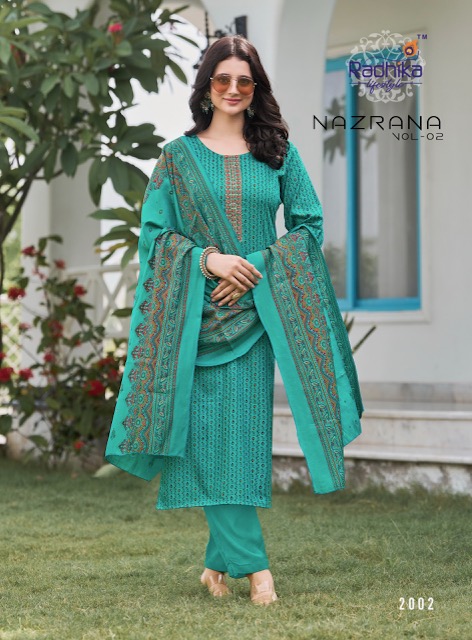 RADHIKA LIFESTYLE NAZRANA VOL 2 Rehmat Boutique  RADHIKA LIFESTYLE NAZRANA VOL 2 JAM SATIN KURTI 5.jpg