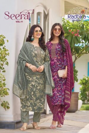 RADHIKA LIFESTYLE SEERAT VOL 10 Rehmat Boutique  RADHIKA LIFESTYLE SEERAT VOL 11 RAYON PRINTED SUIT 1.jpg