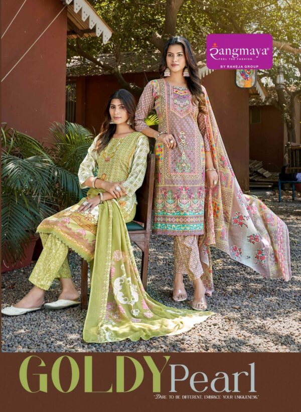 RANGMAYA GOLDY PEARL Rehmat Boutique  RANGMAYA GOLDY PEARL COTTON PRINTED KURTI 1.jpg