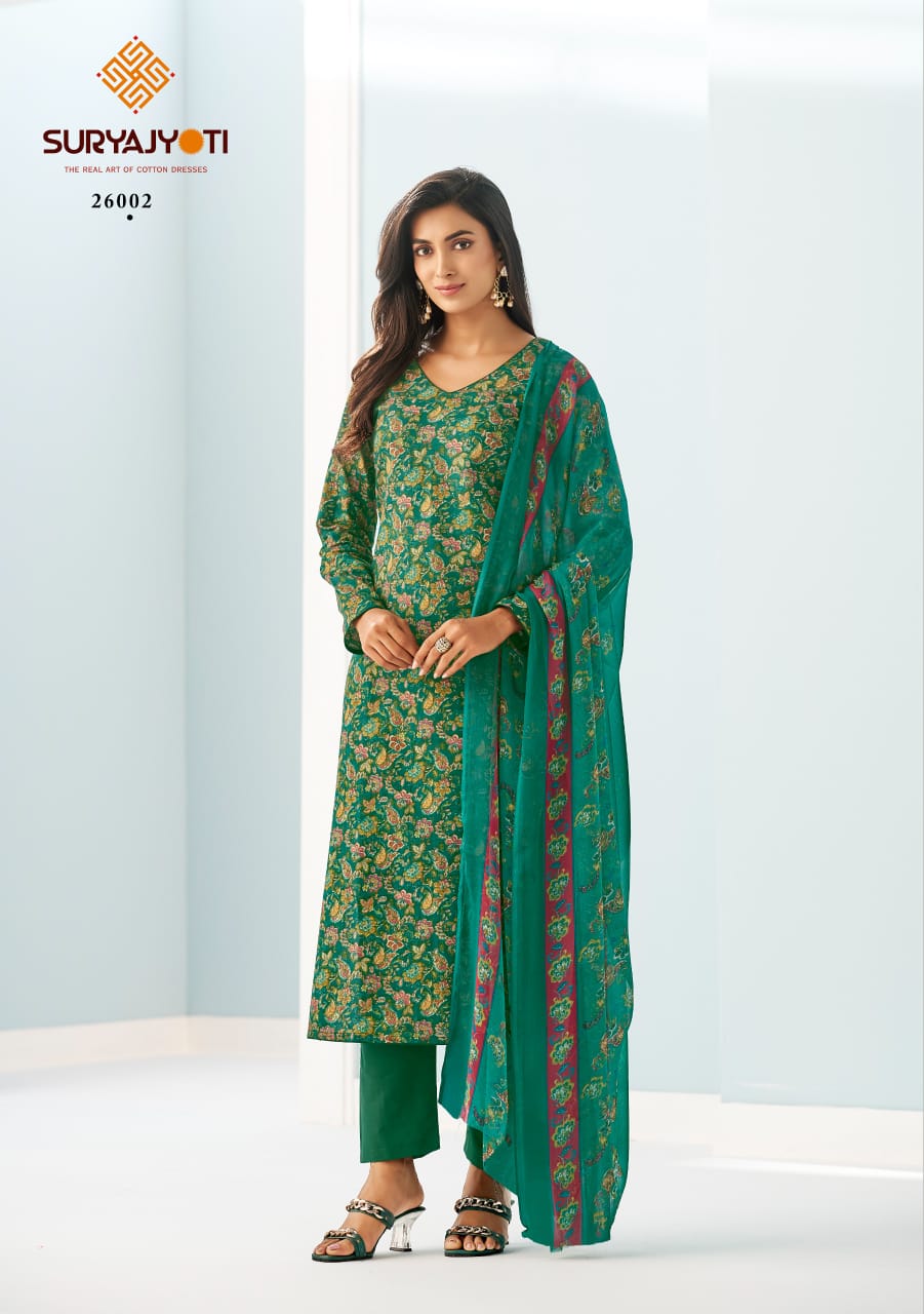 SURYAJYOTI SUHANA VOL 26 Rehmat Boutique  SURYAJYOTI SUHANA VOL 26 COTTON PRINTED SUITS 5.jpg