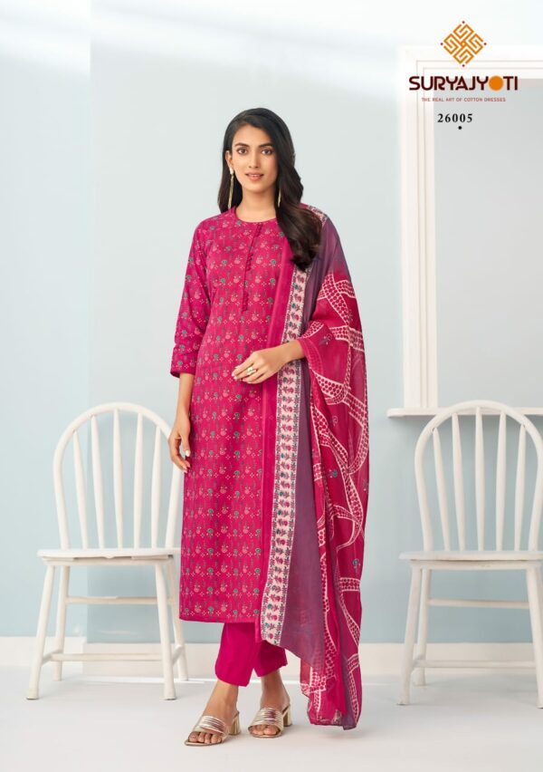 SURYAJYOTI SUHANA VOL 26 Rehmat Boutique  SURYAJYOTI SUHANA VOL 26 COTTON PRINTED SUITS 8.jpg