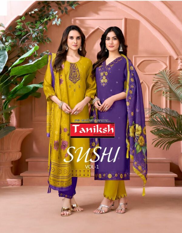 TANIKSH SUSHI VOL 1 Rehmat Boutique  TANIKSH SUSHI VOL 1 ROMAN EMBROIDERY KURTI SUPPLIER 3.jpg
