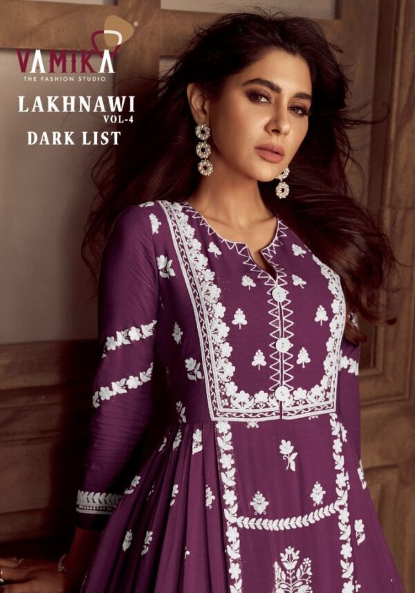 VAMIKA LAKHNAWI VOL 4 Rehmat Boutique  VAMIKA LAKHNAWI VOL 4 DARK LIST RAYON KURTI SUPPLIER 7.jpg