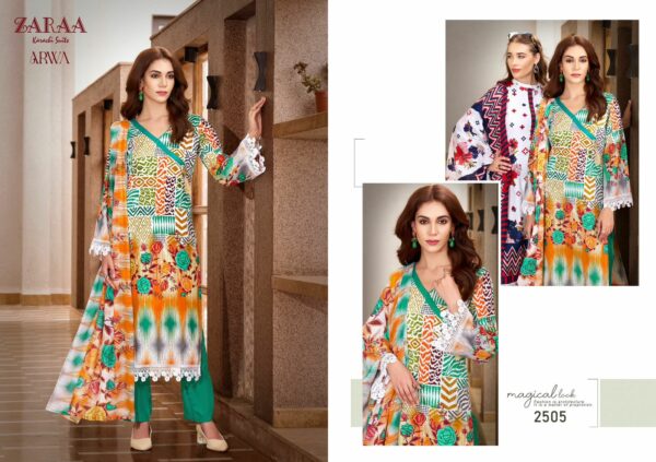ZARAA PRINT ARWA VOL 25 Rehmat Boutique  ZARAA PRINT ARWA VOL 25 PURE COTTON PRINTED SUITS 5.jpg