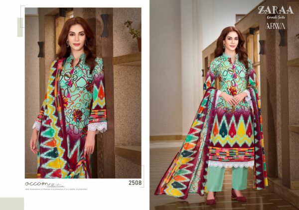 ZARAA PRINT ARWA VOL 25 Rehmat Boutique  ZARAA PRINT ARWA VOL 25 PURE COTTON PRINTED SUITS 8.jpg