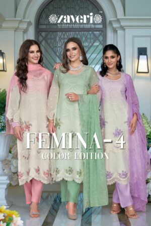 ZAVERI FEMINA VOL 4 COLOR EDITION Rehmat Boutique  ZAVERI FEMINA VOL 4 COLOR EDITION ORGANZA SUITS 3.jpg