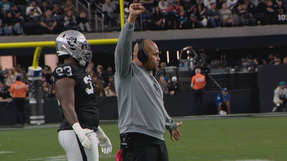 Ex-Raiders coach Antonio Pierce noticed at archrival's coaching camp Rehmat Boutique Ex-Raiders coach Antonio Pierce noticed at archrival's coaching camp Rehmat Boutique 06dccbed bb4a 4ddf 864a a3bf4c2e9a4a RAIDERSVJAGUARSGAMEnbspPOST 0163 frame 56.jpeg