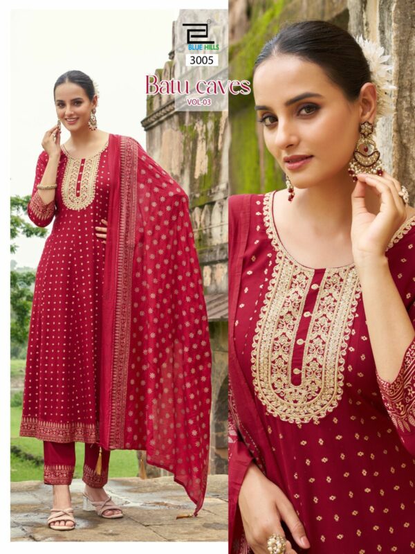 BLUE HILLS BATU CAVES VOL 3 Rehmat Boutique  BLUE HILLS BATU CAVES VOL 3 READYMADE KURTI CATALOG 8.jpg