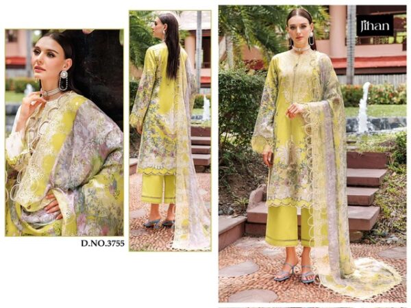 JIHAN 3755 Rehmat Boutique  JIHAN 3755 PURE LAWN COTTON PAKISTANI SUITS CATALOG 4.jpg