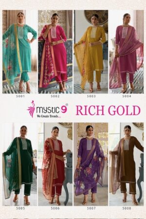 MYSTIC 9 RICH GOLD VOL 5 Rehmat Boutique  MYSTIC 9 RICH GOLD VOL 5 WHOLESALE PRICE 9.jpg