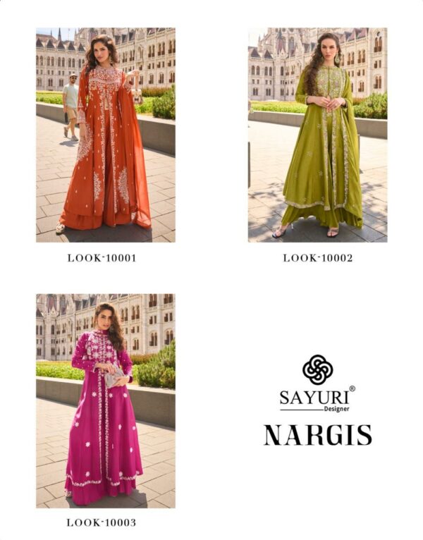 SAYURI DESIGNER NARGIS Rehmat Boutique  SAYURI DESIGNER NARGIS ORGANZA SUITS CATALOGUE 12.jpg
