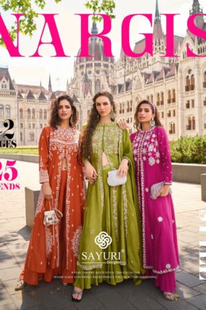 SAYURI DESIGNER NARGIS Rehmat Boutique  SAYURI DESIGNER NARGIS ORGANZA SUITS CATALOGUE 13.jpg