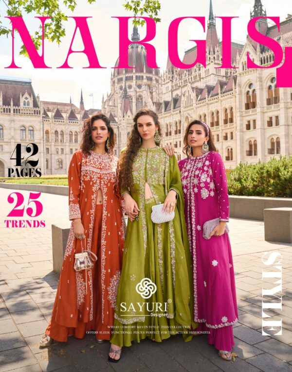 SAYURI DESIGNER NARGIS Rehmat Boutique  SAYURI DESIGNER NARGIS ORGANZA SUITS CATALOGUE 13.jpg