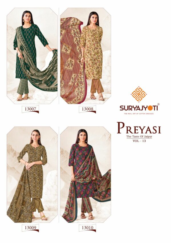 SURYAJYOTI PREYASI VOL 13 Rehmat Boutique  SURYAJYOTI PREYASI VOL 13 READYMADE COTTON KURTIS 5.jpg