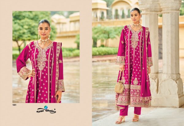 YOUR CHOICE KRONIS Rehmat Boutique  YOUR CHOICE KRONIS HEAVY CHINNON SUITS CATALOG 5.jpg
