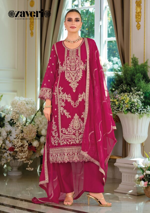 ZAVERI DASTUR Rehmat Boutique  ZAVERI DASTUR READYMADE ORGANZA SUITS CATALOG 8.jpg
