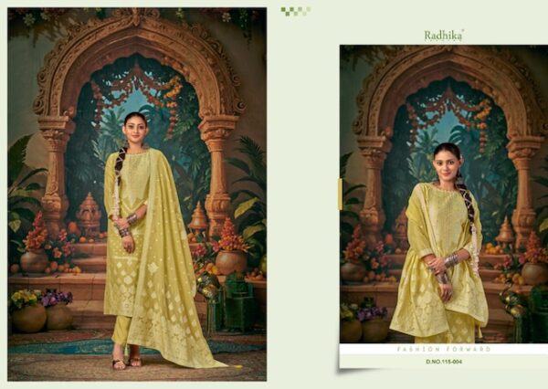 AZARA BANARASI ADHA VOL 7 COTTON JACQUARD SUITS 5.jpg