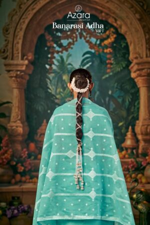 AZARA BANARASI ADHA VOL 7 COTTON JACQUARD SUITS 9.jpg