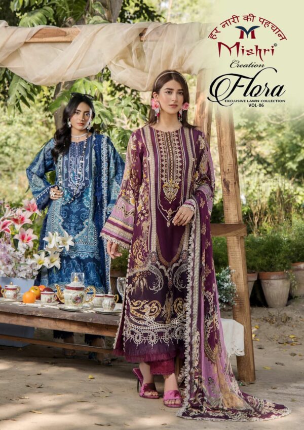 MISHRI CREATION FLORA VOL 6 LAWN KARACHI SUITS 10.jpg