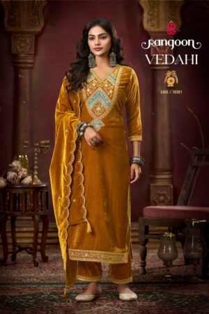 RANGOON VEDAHI READYMADE VELVET KURTIS CATALOG 12.jpg