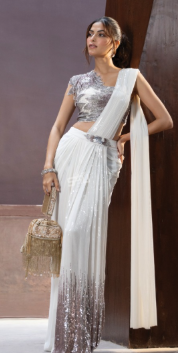 ClassicWhite Pre drappedSaree.png