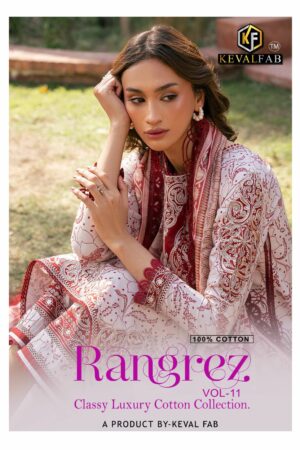 KEVAL FAB RANGREZ VOL 11 KARACHI SUITS WHOLESALER 8.jpg