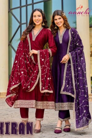 Home Rehmat Boutique Buy Ethnic Suits Online for Weddings aanchi kiran vichitra silk readymade anarkali suit Rehmat Boutique