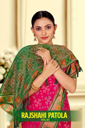 Bunawat - Rajshahi Patola-03 Sangam Prints Patola Silk Woven Work Traditional Saree Rehmat Boutique  bunawat rajshahi patola 03 sangam prints patola silk woven work traditional saree 2026 02 10 17 44 2.jpeg