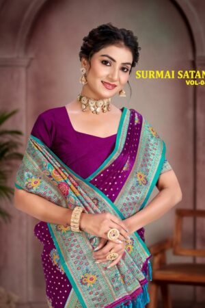 Home Rehmat Boutique Buy Ethnic Suits Online for Weddings Bunawat - Surmai Satan 04 Sangam Prints Satin Silk Woven Work Traditional Saree Rehmat Boutique bunawat surmai satan 04 sangam prints satin silk woven work traditional saree 2026 02 16 16 16 17.jp .jpeg