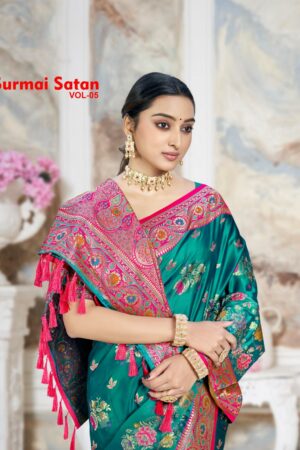 Home Rehmat Boutique Buy Ethnic Suits Online for Weddings Bunawat - Surmai Satan 05 Sangam Prints Satin Silk Woven Work Traditional Saree Rehmat Boutique bunawat surmai satan 05 sangam prints satin silk woven work traditional saree 2026 02 16 16 19 12.jp .jpeg